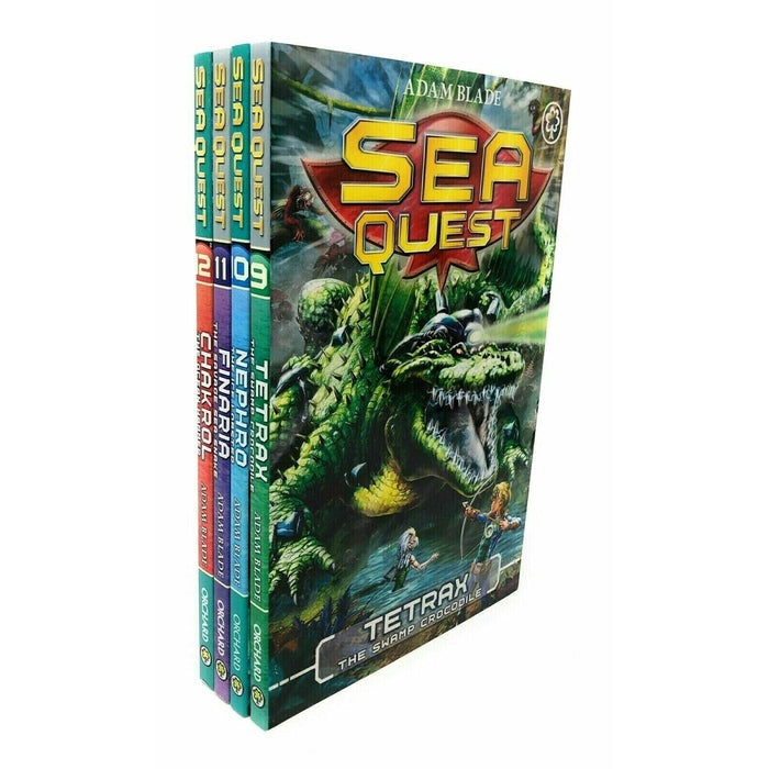 Sea Quest Collection Adam Blade 4 Books Set Series 3 Pack Inc Finaria, Tetrax - The Book Bundle