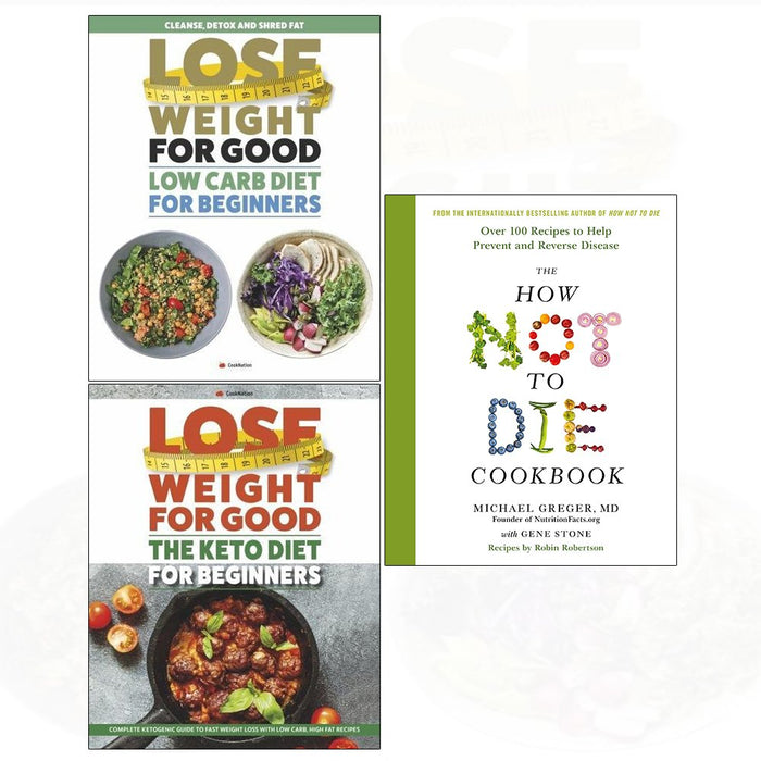 How not to die cookbook[hardcover], low carb diet, keto diet 3 books collection set - The Book Bundle