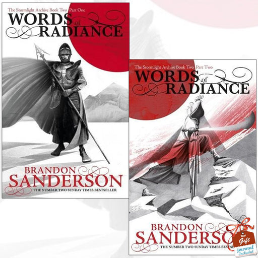 Stormlight Archive Book Two Brandon Sanderson Collection 2 Books Bundle With Gift Journal (Words of Radiance Part One, Words of Radiance Part Two) - The Book Bundle