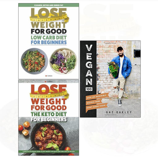 Vegan 100[hardcover], low carb diet, keto diet 3 books collection set - The Book Bundle