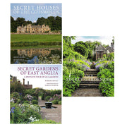 Three hardcover books from the Secret Houses of the Cotswolds and Gardens of East Anglia collection by Jeremy, Barbara, and Victoria Summerley