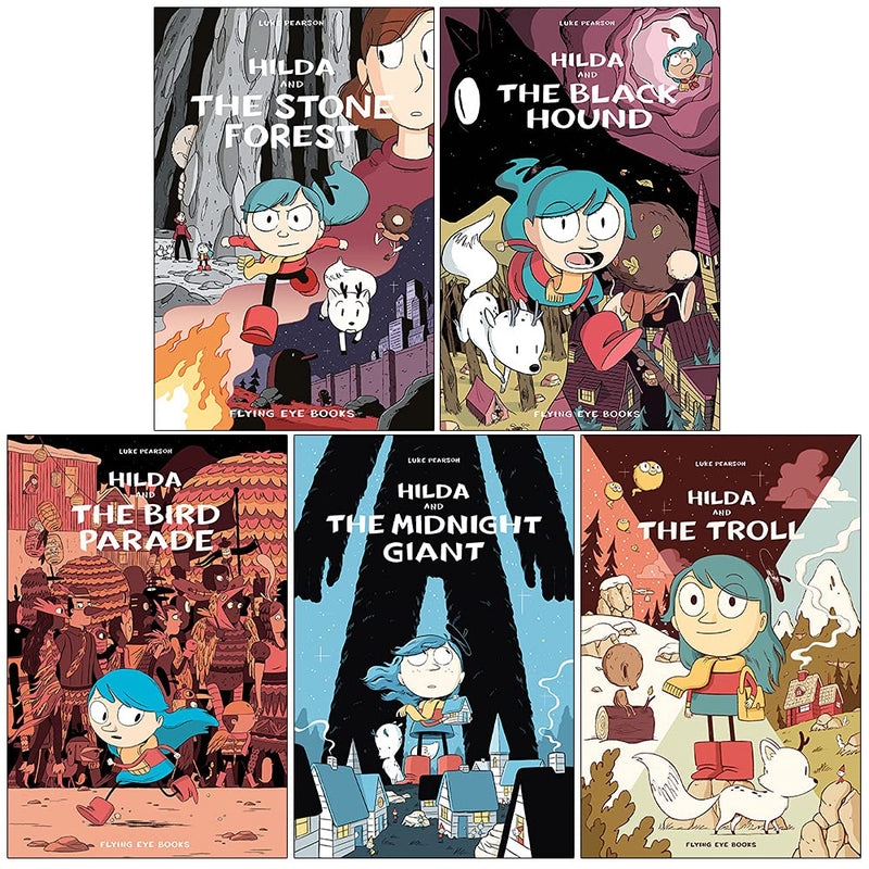 Hildafolk Comics Collection 5 Books Set By Luke Pearson (Hilda and the Stone Forest,) - The Book Bundle