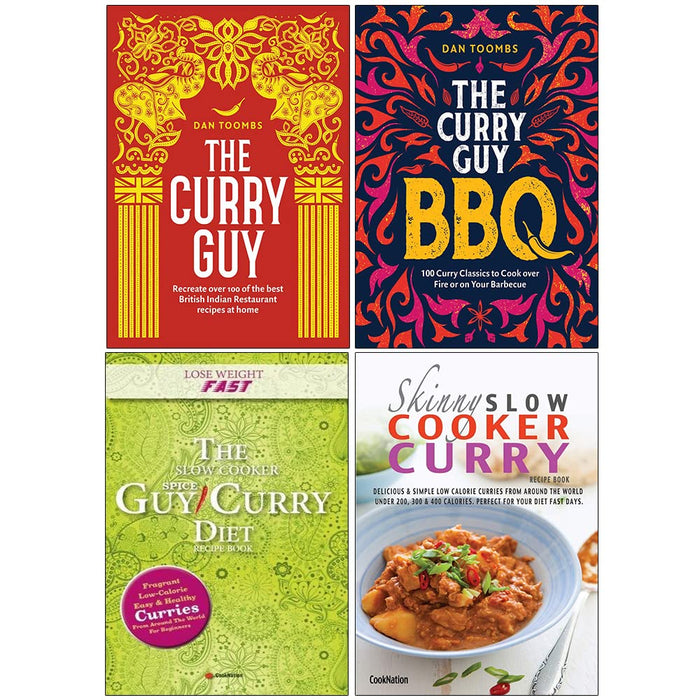 The Curry Guy [Hardcover], Curry Guy BBQ [Hardcover], The Slow Cooker Spice-Guy Curry Diet Recipe Book & The Skinny Slow Cooker Curry Recipe Book 4 Books Collection Set - The Book Bundle