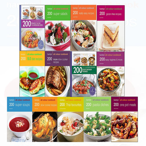 Hamlyn all colour 200 slow cooker recipes 13 books collection set - pasta dishes, gluten-free - The Book Bundle