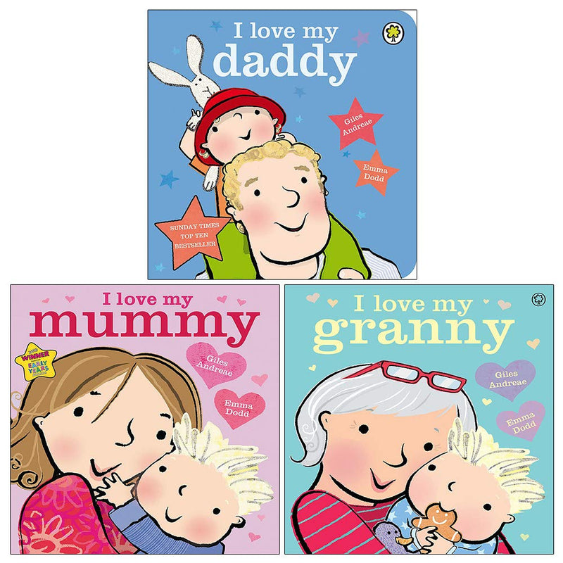 Giles Andreae Collection 3 Books Set (I Love My Daddy, I Love My Mummy, I Love My Granny) - The Book Bundle