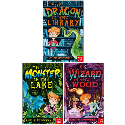 Kit the Wizard Series 3 Books Collection Set By Louie Stowell (The Dragon In The Library) - The Book Bundle