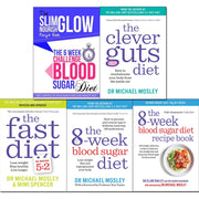Fast Diet, Clever Guts Diet, 6 Week Challenge Blood Sugar Diet, 8-Week Blood Sugar Diet and Recipe Book 5 Books Collection Set - The Book Bundle
