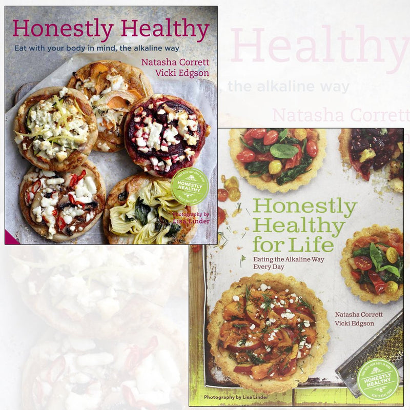 Honestly Healthy 2-books collection set by Natasha Corrett, hardcover non-fiction cookbooks with clean design and health-focused recipes.