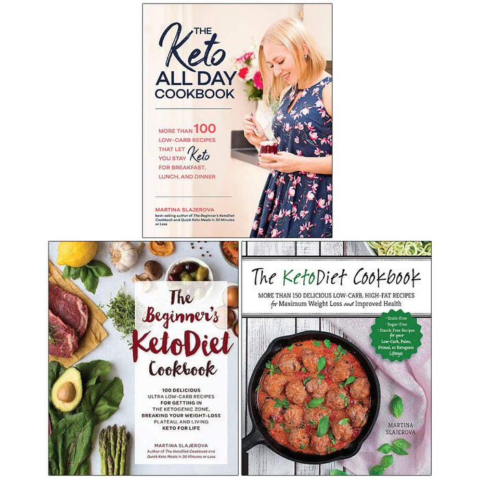 Martina Slajerova Collection 3 Books Set (Keto All Day Cookbook, Beginners Keto Diet Cookbook, KetoDiet Cookbook) - The Book Bundle