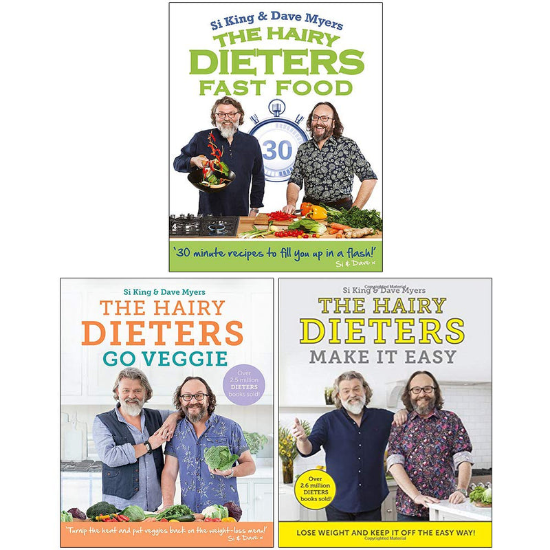 The Hairy Dieters Collection 3 Books Set (Fast Food, Go Veggie, Make It Easy) - The Book Bundle