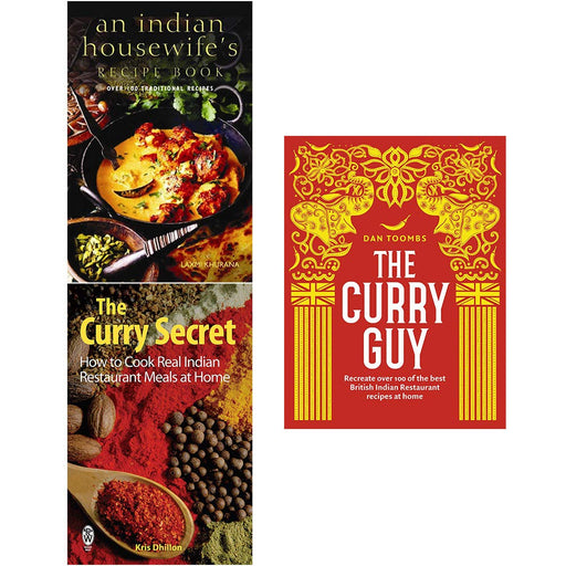 Indian Housewifes Recipe Book, Curry Secret, Curry Guy [Hardcover] 3 Books Collection Set - The Book Bundle