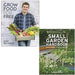 Grow Food for Free By Huw Richards & RHS Small Garden Handbook By Andrew Wilson 2 Books Collection Set - The Book Bundle