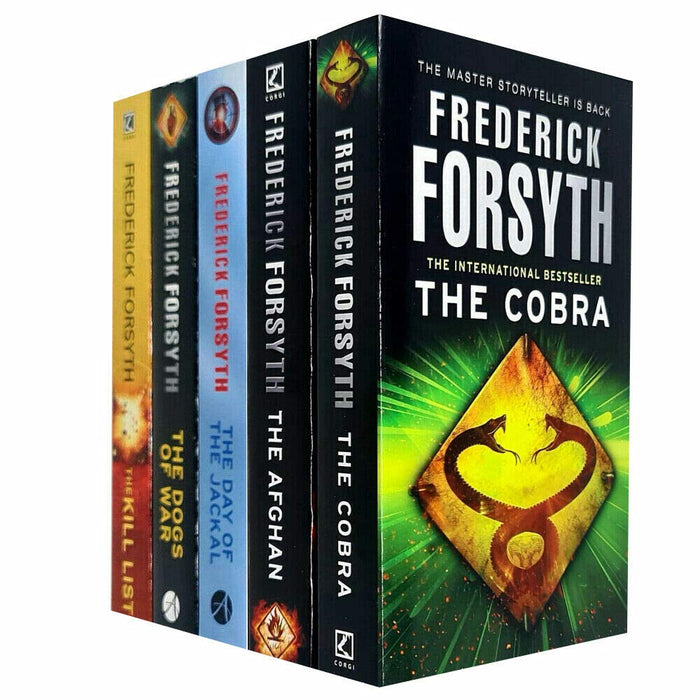 Frederick Forsyth 5 Books Collection Set (The Cobra, The Afghan, The Day of the Jackal, The Kill List, The Dogs of War) - The Book Bundle