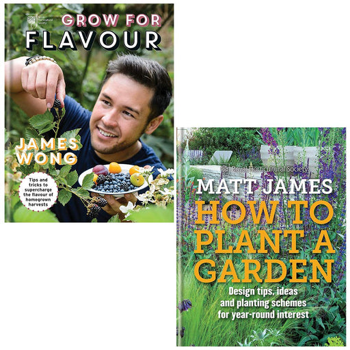 RHS Grow for Flavour [Hardcover], RHS How to Plant a Garden 2 Books Collection Set - The Book Bundle