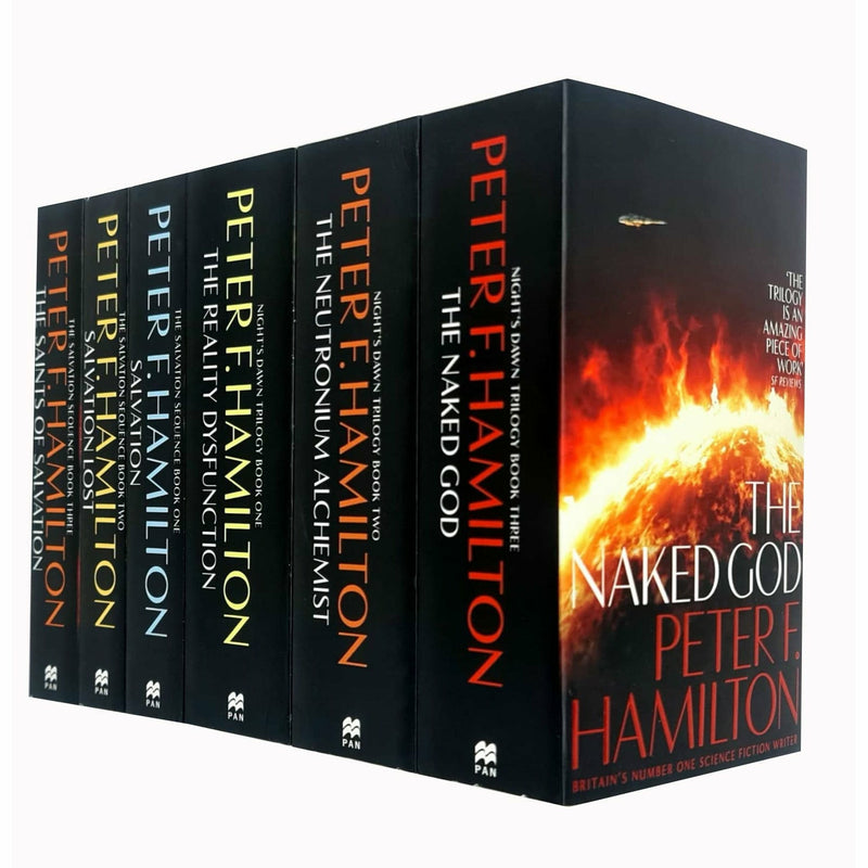 Peter F Hamilton Collection The Salvation Sequence and Nights Dawn Trilogy Series 6 Books Set - The Book Bundle