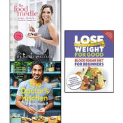Set of three non-fiction books on blood sugar diet by Dr. Hazel Wallace, Dr. Rupy Aujla, and Iota Publishing, with colorful covers.