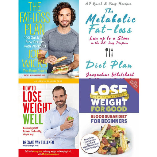 fat-loss plan,metabolic fat-loss diet plan, how to lose weight well, blood sugar diet 4 books collection set - The Book Bundle