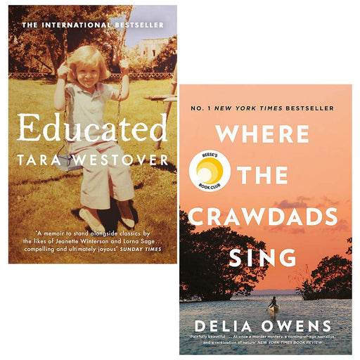 Educated Tara Westover, Where the Crawdads Sing [Hardcover] 2 Books Collection Set - The Book Bundle