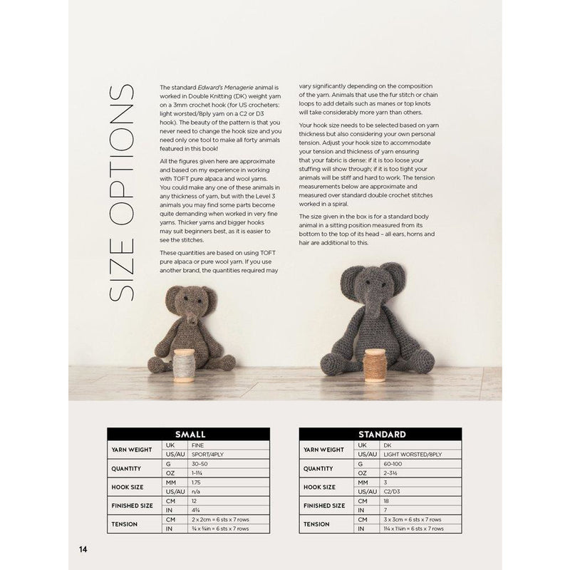 Soft, plush crochet animal toys from Edward's Menagerie by Kerry Lord, featuring various cute, snuggly animal designs.