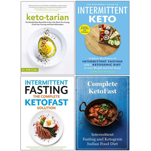 Ketotarian, the beginners guide to intermittent keto, intermittent fasting the complete ketofast solution, complete ketofast 4 books collection set - The Book Bundle