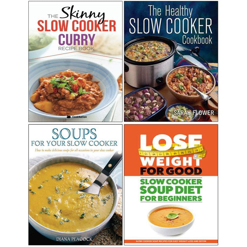 Skinny Slow , The Healthy Slow , Soups, Slow Cooker 4 Books Collection Set - The Book Bundle