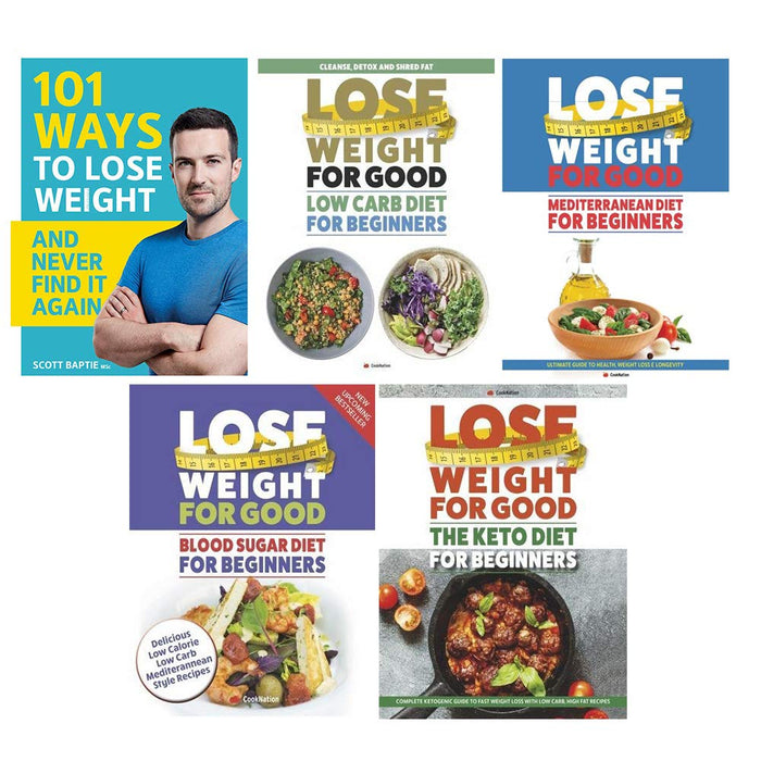 101 ways to lose weight, mediterranean diet, blood sugar diet, low carb diet,keto diet for beginners 5 books collection set - The Book Bundle
