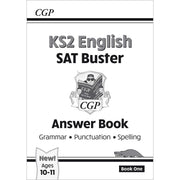 CGP KS2 English SAT Buster Grammar, Punctuation Book, Spelling Book, Grammar, Punctuation and Spelling Answer Book 4 Books Collection Set - The Book Bundle