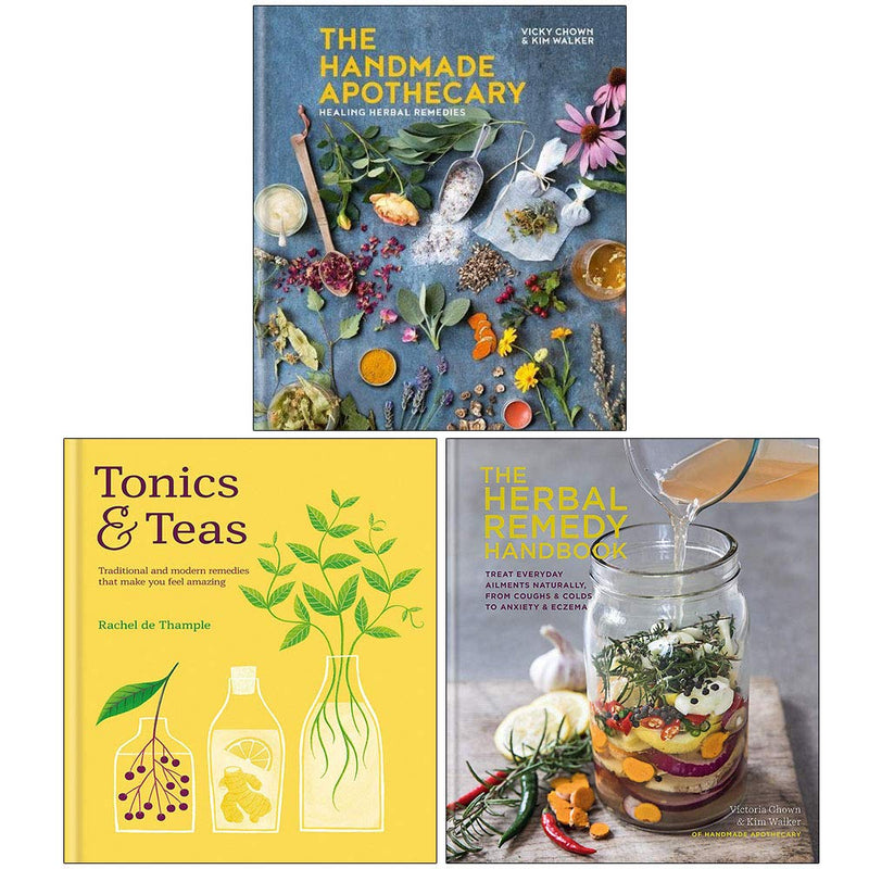 The Handmade Apothecary, Tonics & Teas, The Herbal Remedy Handbook 3 Books Collection Set - The Book Bundle