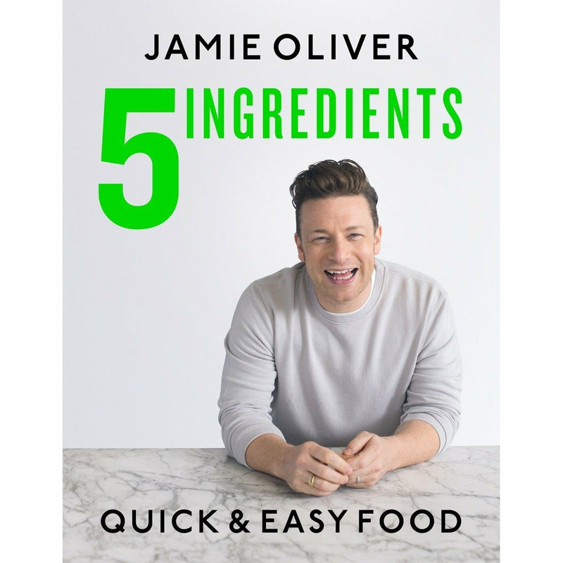 Jamie Oliver 3-book set including "5 Ingredients," "Lose Weight For Good," and "Slow Cooker Soup Diet" cookbooks by Iota Publishing.