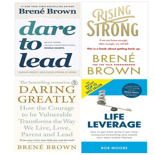 Dare to Lead, Rising Strong, Daring Greatly, Life Leverage 4 Books Collection Set - The Book Bundle