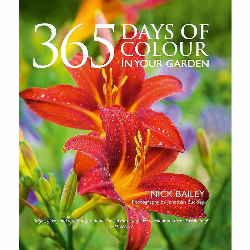 Set of three hardcover gardening books by Clare Nolan, including "In Bloom," "365 Days of Colour," and "The Thrifty Gardener," on garden tips.