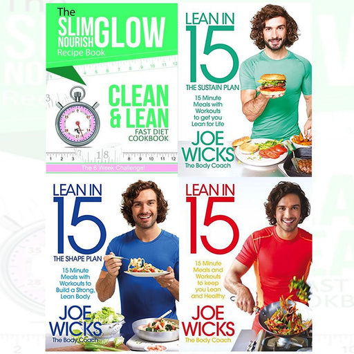 Joe Wicks Books and The Slim Glow Nourish Clean & Lean Fast Diet Cookbook 4 books Collection set - The Book Bundle