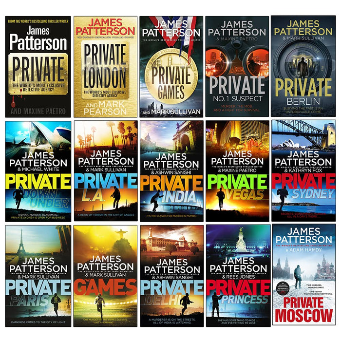 James Patterson Private Series 1-15 Books Collection Set (Private, London, Games, No. 1 Suspect) - The Book Bundle