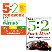 Two paperback books: The 5:2 Cookbook and The 5:2 Fast Diet for Beginners by Rockridge Press and Kate Harrison.