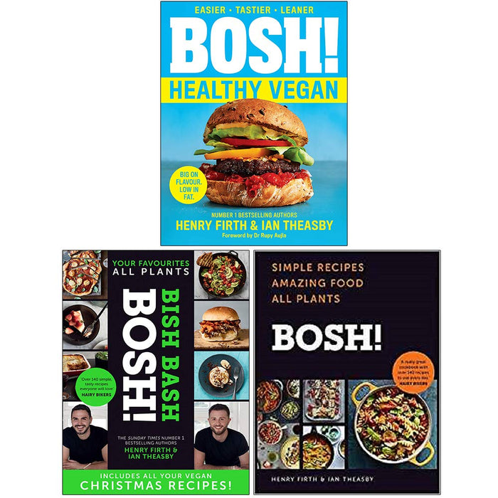 Bosh Series 3 Books Collection Set By Henry Firth & Ian Theasby (Bosh Healthy Vegan, [Hardcover] Bish Bash Bosh, [Hardcover] Bosh Simple Recipes) - The Book Bundle