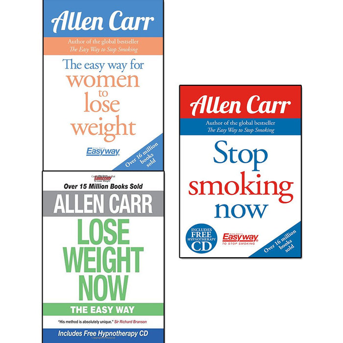 allen carr collection 3 books set (the easy way for women to lose weight, lose weight now: the easy way, stop smoking now) - The Book Bundle