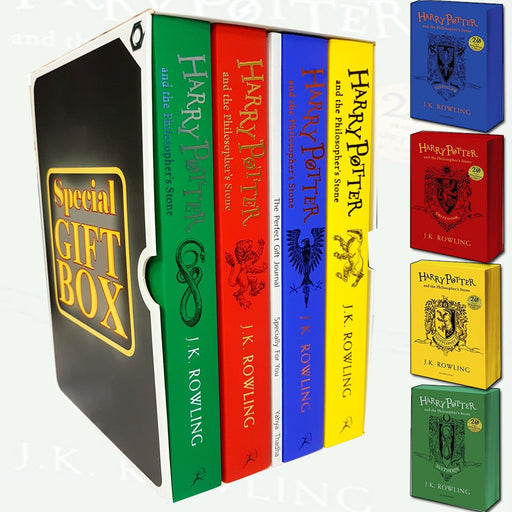 J.K. Rowling Harry Potter and the Philosopher's Stone Collection 4 Books Gift Wrapped Slipcase Specially For You - The Book Bundle