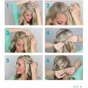 Open paperback of the New Braiding Handbook by Abby Smith from Ulysses Press, showing colorful braiding techniques and illustrations.