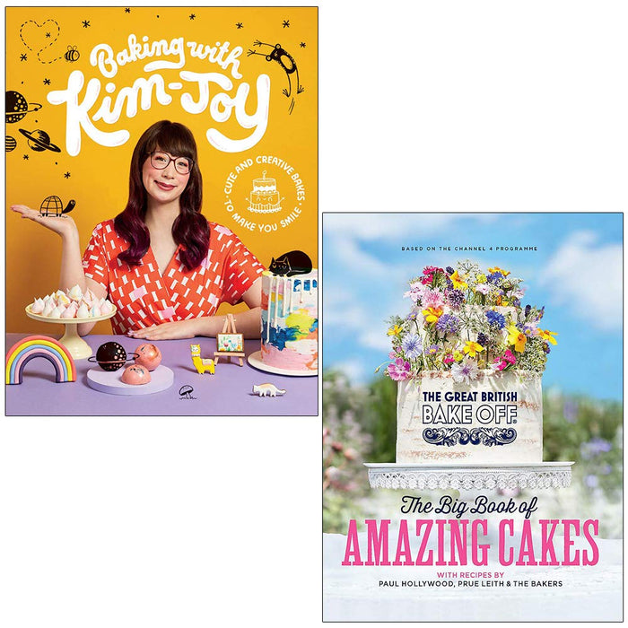 Baking with Kim-Joy Cute and The Great British Bake Off The Big Book of Amazing Cakes 2 Books Collection Set - The Book Bundle