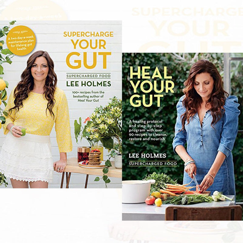 Lee holmes supercharged food 2 books collection set-(supercharge your gut,heal your gut) - The Book Bundle