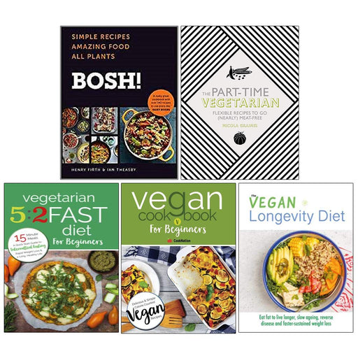 Bosh Simple Recipes, Part Time Vegetarian, Vegetarian 5 2 Fast Diet for Beginners, Vegan Cookbook 5 Books Collection Set - The Book Bundle