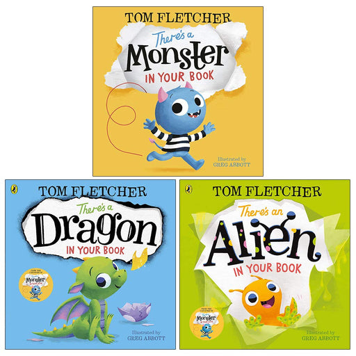 Tom Fletcher Whos in Your Book Collection 3 Books Set (There's a Monster in Your Book, There's a Dragon in Your Book, There's an Alien in Your Book) - The Book Bundle