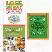 Fig Tree brand Fresh India Three-Book Collection set by Meera Sodha, featuring non-fiction cookbooks in mixed formats.