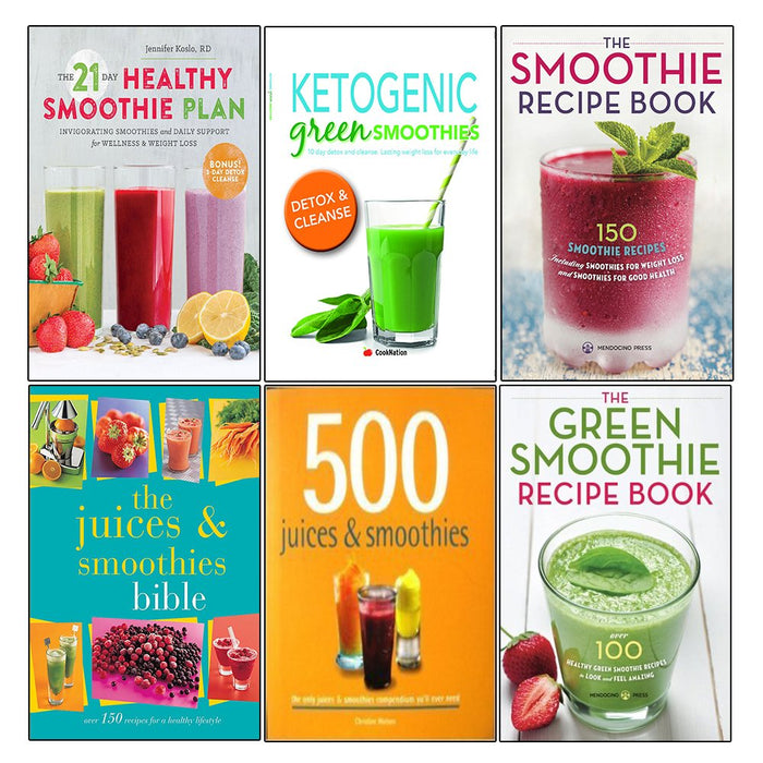 21 day healthy and ketogenic green and juices and 500 juices and green 6 books collection set - The Book Bundle