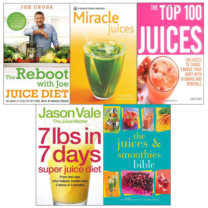 Reboot with joe juice diet, new pyramid miracle juices, top 100, 7lbs in 7 days super diet, smoothies bible 5 books collection set - The Book Bundle