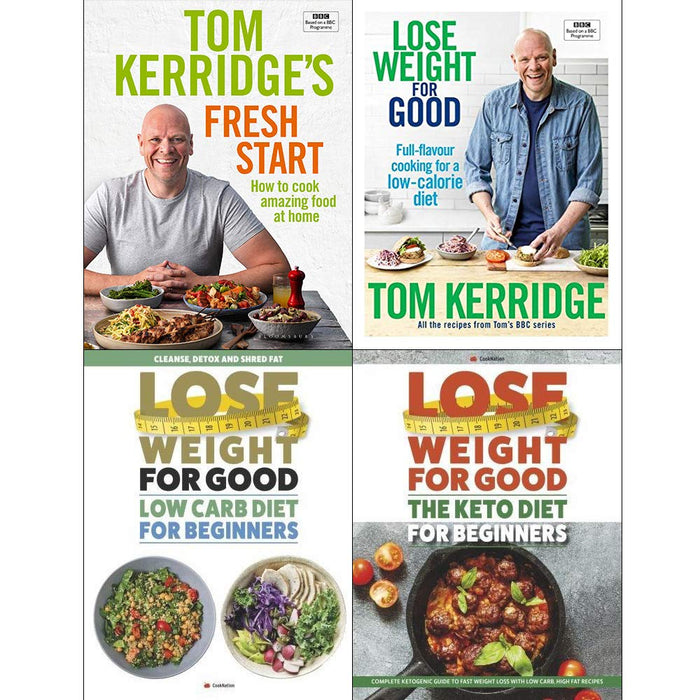 Tom kerridges fresh start [hardcover], lose weight for good [hardcover], low carb diet, keto diet for beginners 4 books collection set - The Book Bundle