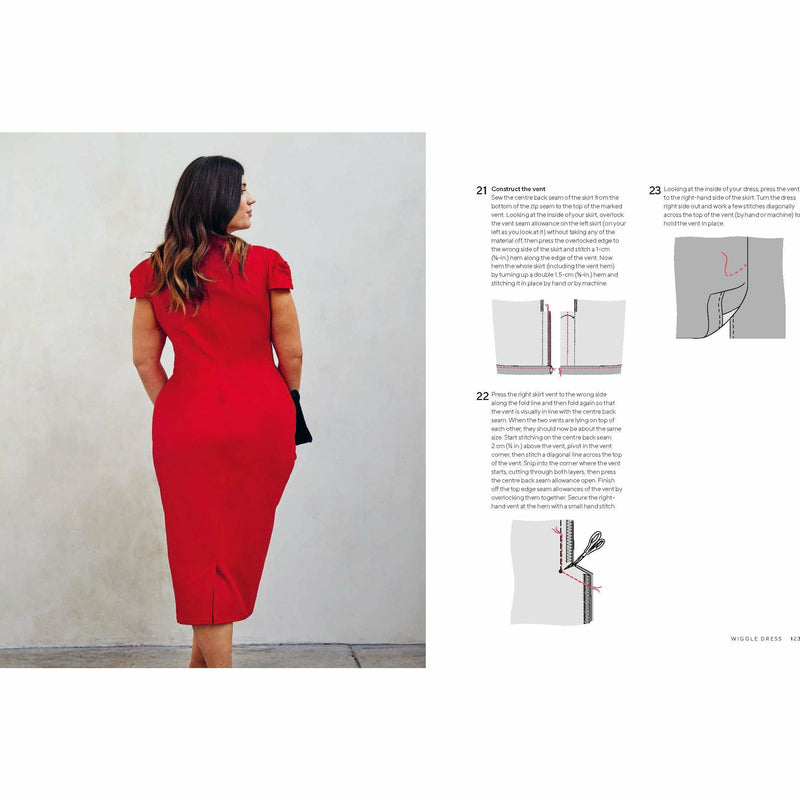 Hardcover book titled "The Great British Sewing Bee: Sustainable Style Sewing Projects for Adults" by Caroline Akselson & Alexandra Bruce.