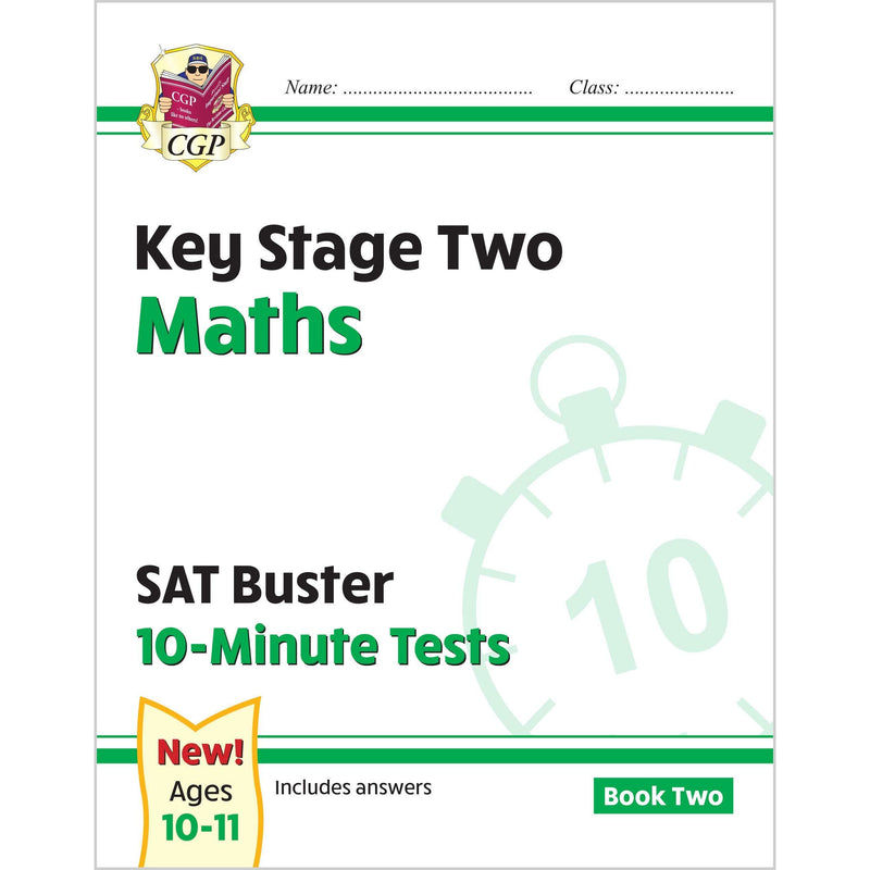 CGP New KS2 Maths SAT Buster 10-Minute Tests Foundation, Maths Book 1 & 2 Stretch 4 Books Collection Set - The Book Bundle