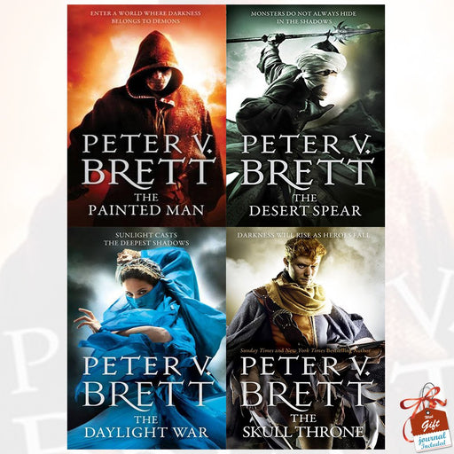 The Demon Cycle Series Peter V. Brett Collection 4 Books Set With Gift Journal (Painted Man,Desert Spear,Daylight War,Skull Throne) - The Book Bundle