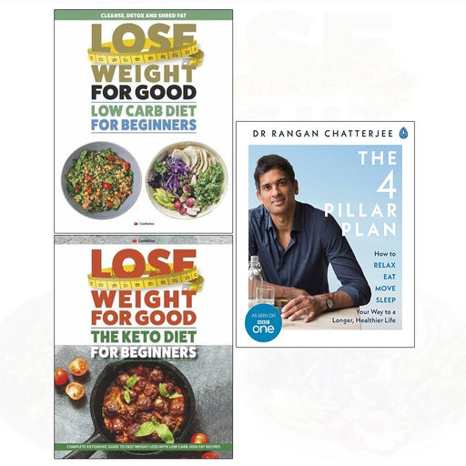4 Pillar plan, low carb diet, keto diet 3 books collection set - The Book Bundle